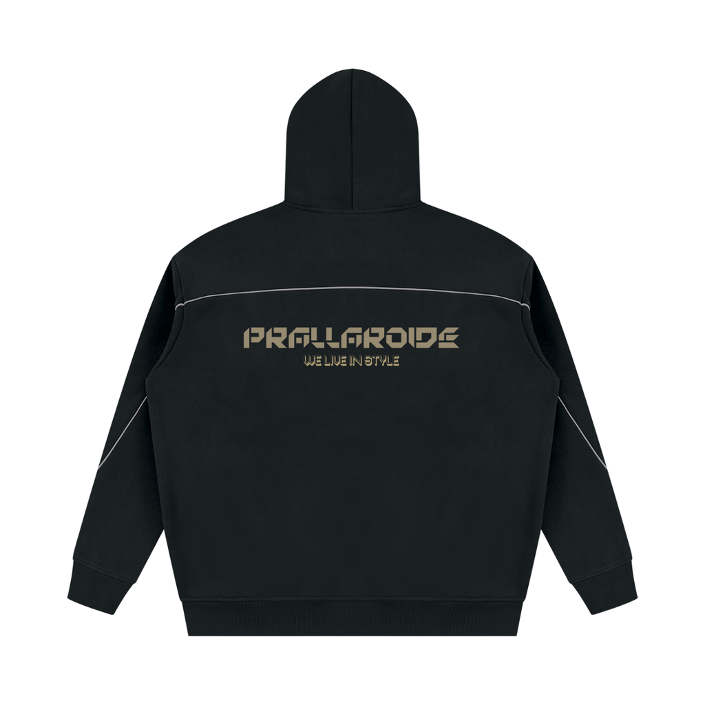 Unisex Oversized Piping Fleece Hoodie