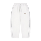 Unisex Piping Fleece Barrel Leg Sweatpants