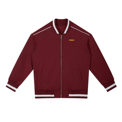 Contrast Piping Zip Bomber Jacket