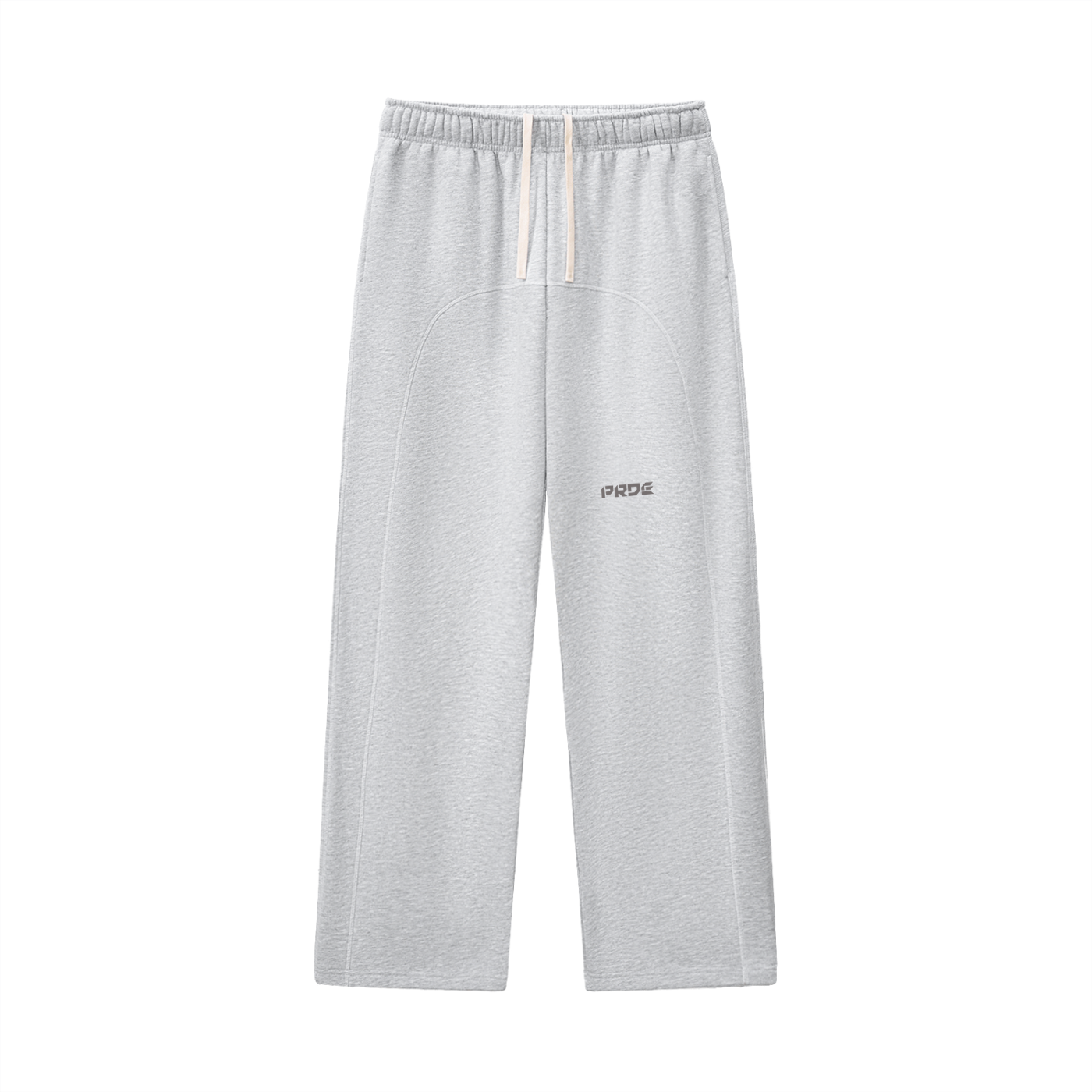 Contrast-Stitched Fleece Sweatpants Grey
