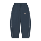 Unisex Piping Fleece Barrel Leg Sweatpants
