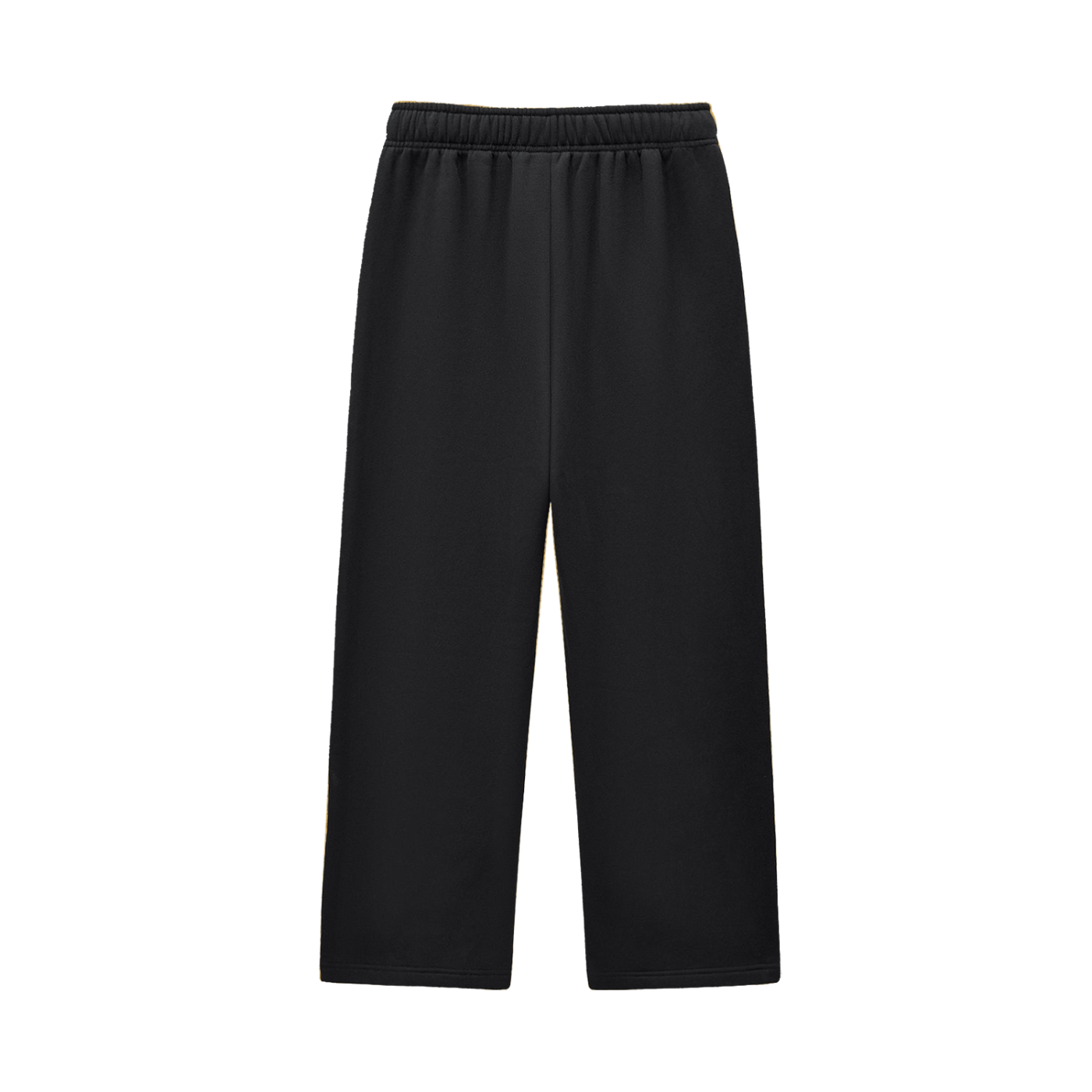 Contrast-Stitched Fleece Sweatpants Black