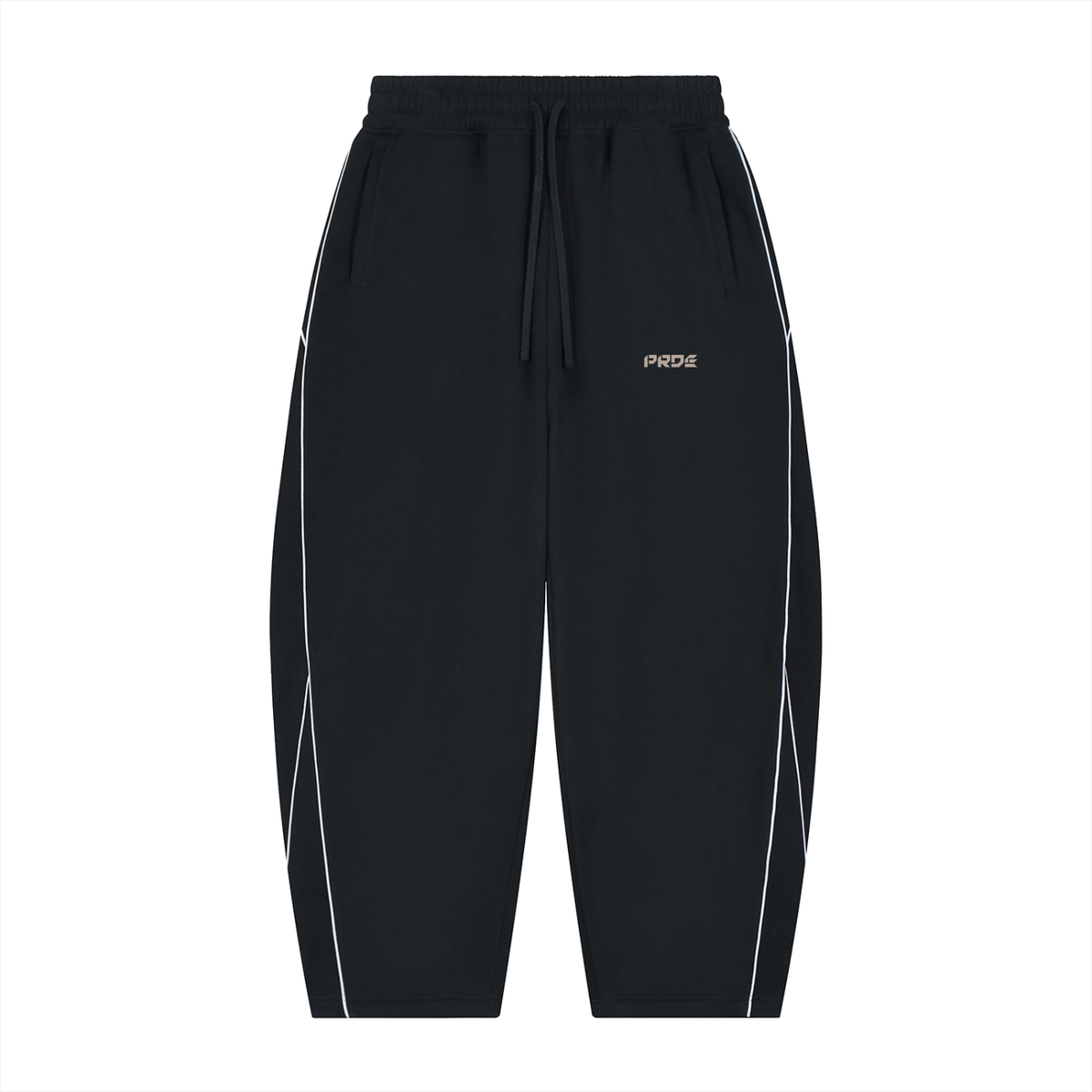 Unisex Piping Fleece Barrel Leg Sweatpants