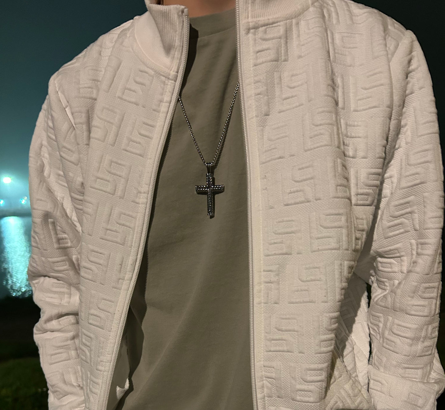 Edelstahl Kreuz Anhänger Halskette