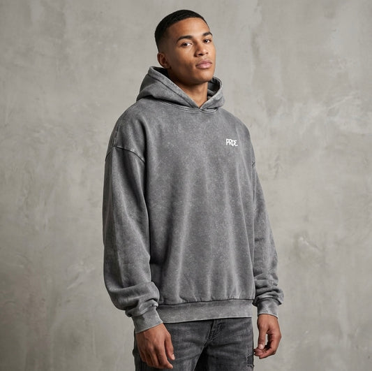 Oversize Washed Hoodie Grey