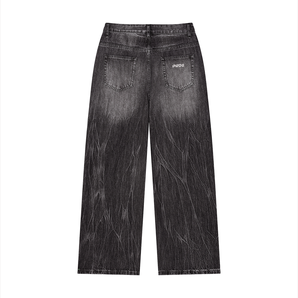 Men’s Vintage Wash Wide Leg Jeans