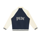 Contrast Raglan Sleeve Baseball Jacket