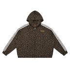 Unisex Leopard Full Zip Hoodie