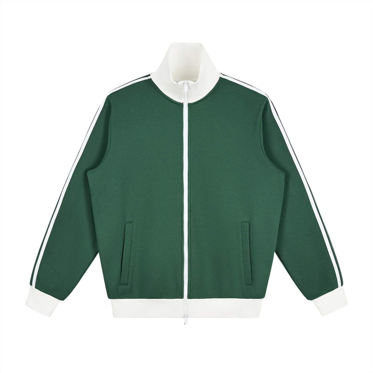 Contrast Side Stripe Fleece Track Jacket