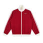 Contrast Side Stripe Fleece Track Jacket Black/White/Red/Green