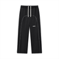 Contrast-Stitched Fleece Sweatpants Black