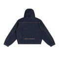 Boxy Vintage Wash Hooded Denim Jacket