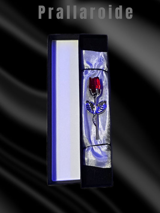 Valentinstag Edelstahl Kristallglas Rose