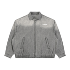 Unisex Vintage Wash Full-Zip Denim Jacket