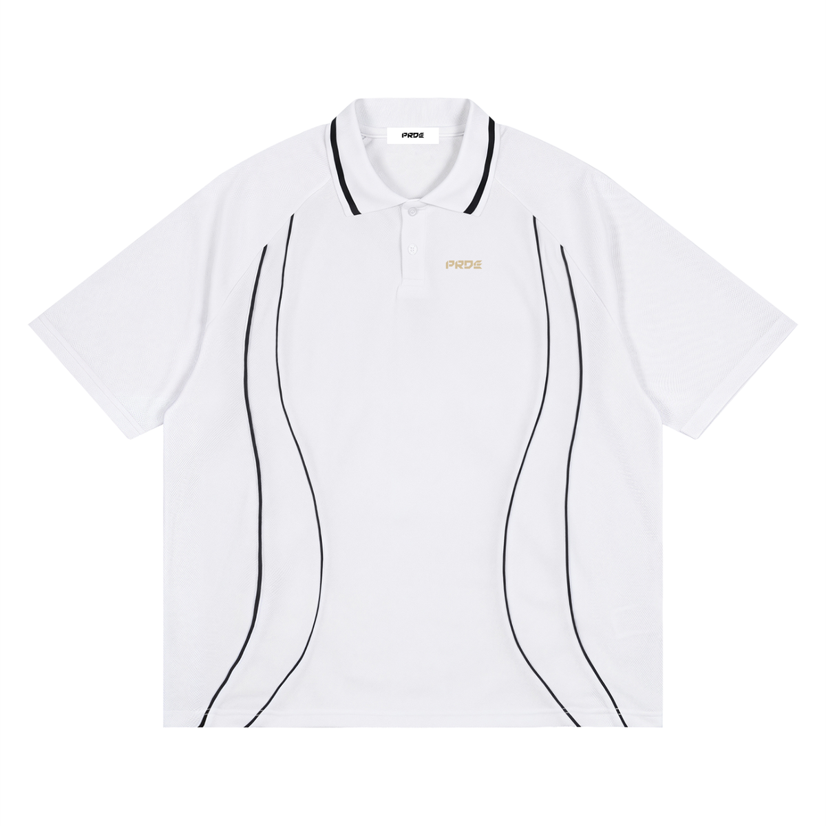 Unisex Raglan Piping Polo Shirt