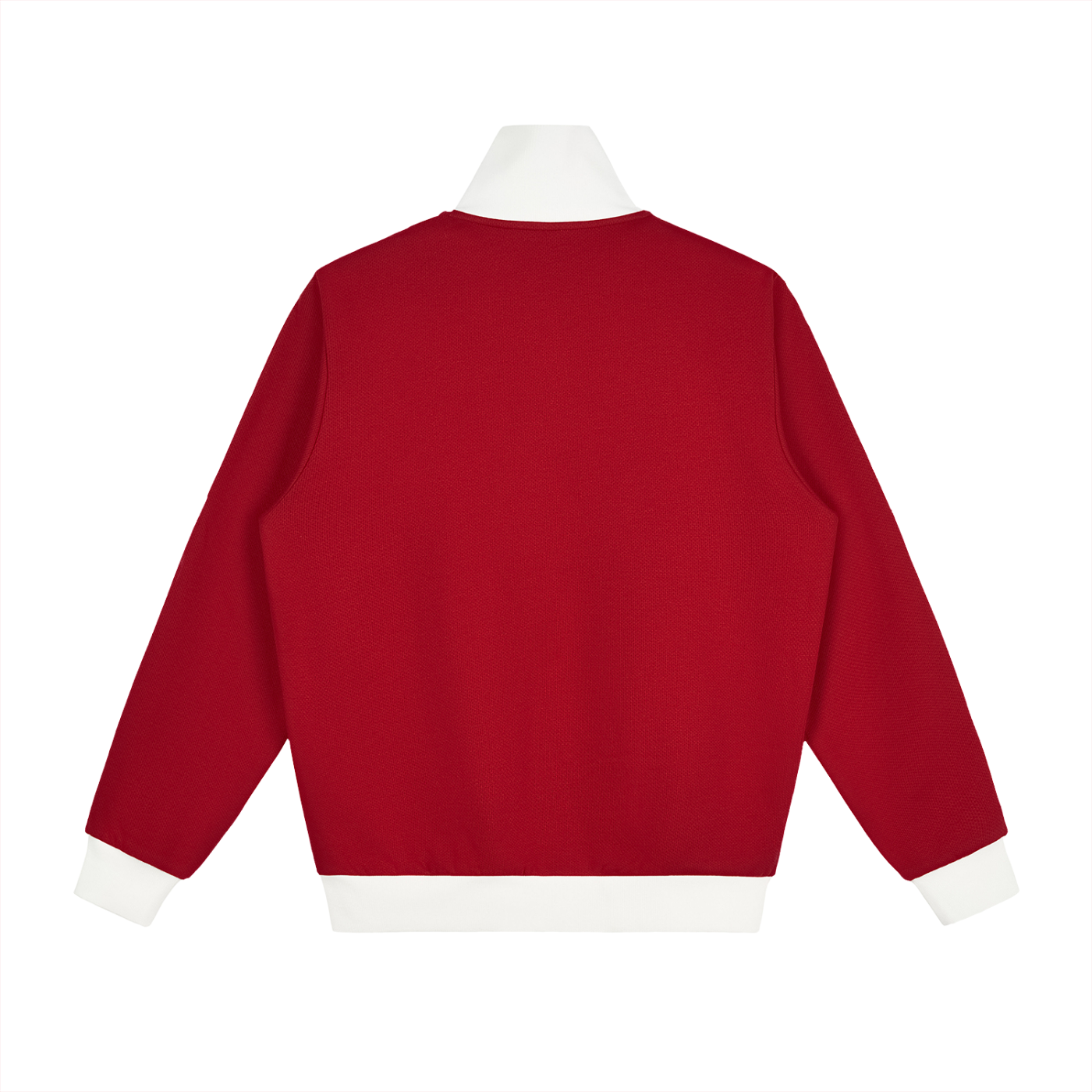 Contrast Side Stripe Fleece Track Jacket Black/White/Red/Green