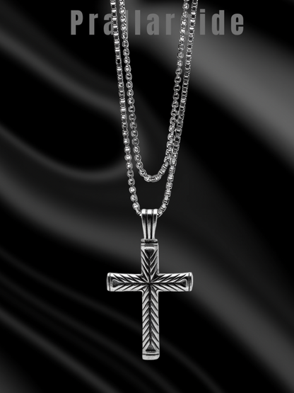 Edelstahl Kreuz Anhänger Halskette