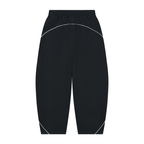 Unisex Piping Fleece Barrel Leg Sweatpants