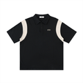 Contrast Panel Cotton Polo Shirt