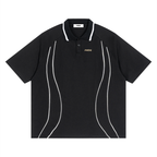 Unisex Raglan Piping Polo Shirt