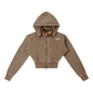 Vintage Washed Cropped Fleece Hoodie