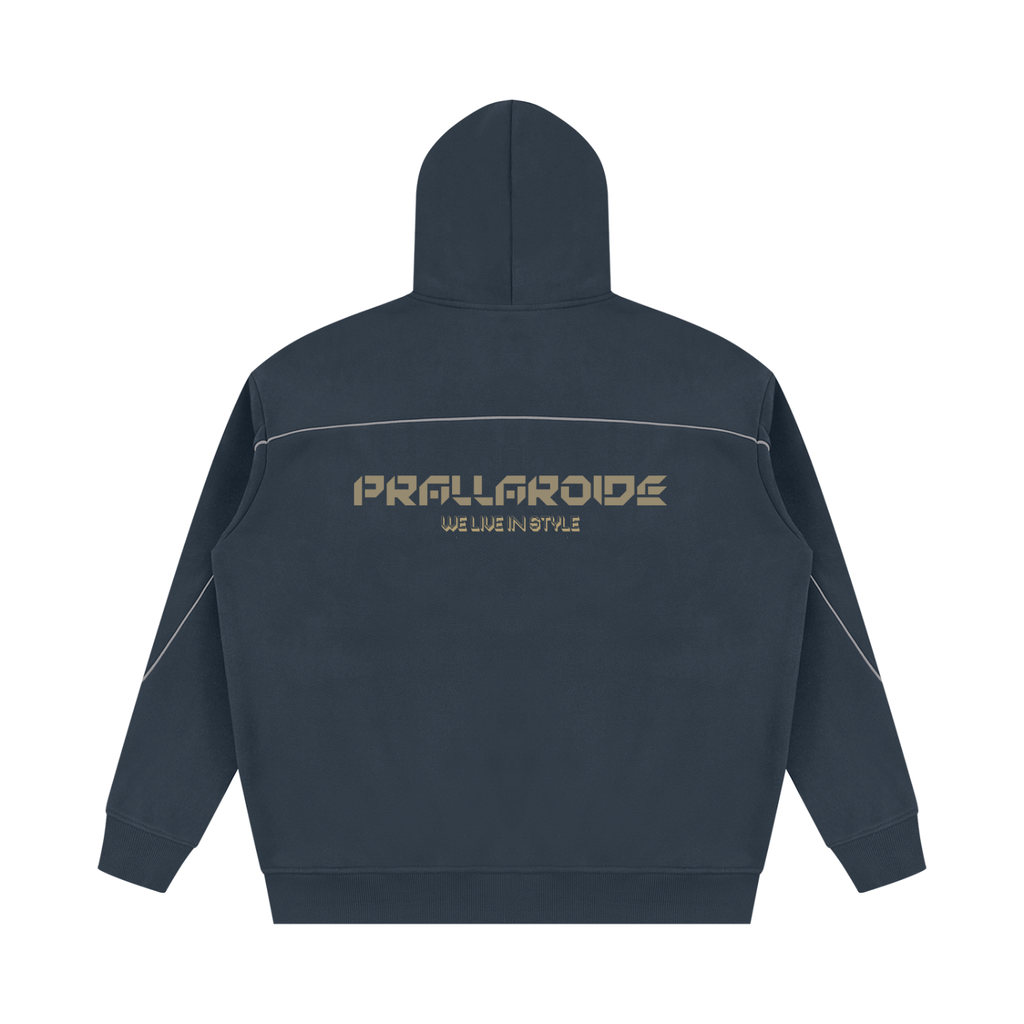Unisex Oversized Piping Fleece Hoodie