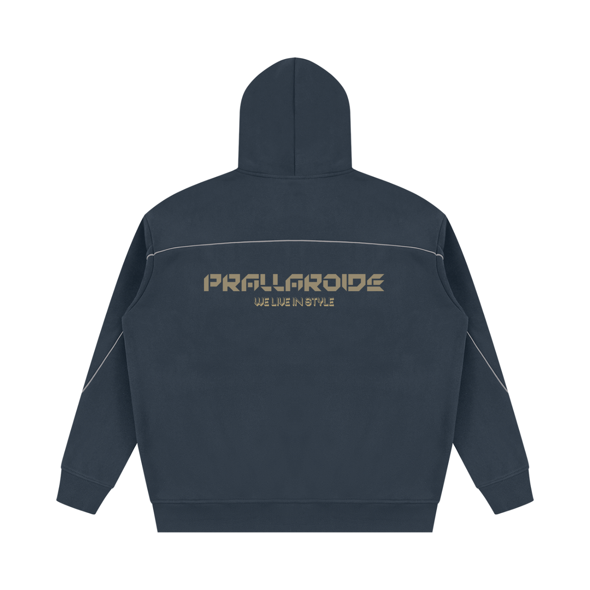 Unisex Oversized Piping Fleece Hoodie