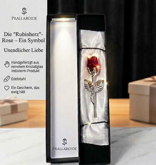 Edelstahl Kristallglas Rose