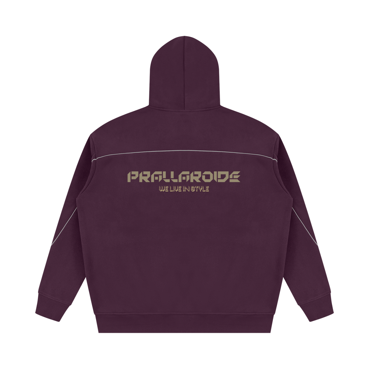 Unisex Oversized Piping Fleece Hoodie