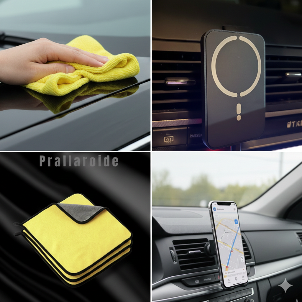 2er Set aus 2 Tüchern und einer Handyhalterung