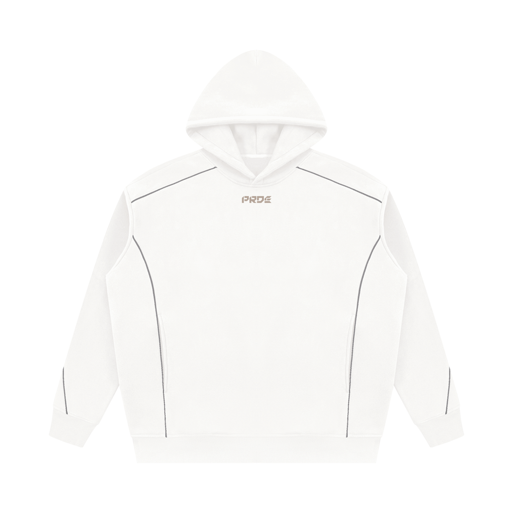 Unisex Oversized Piping Fleece Hoodie