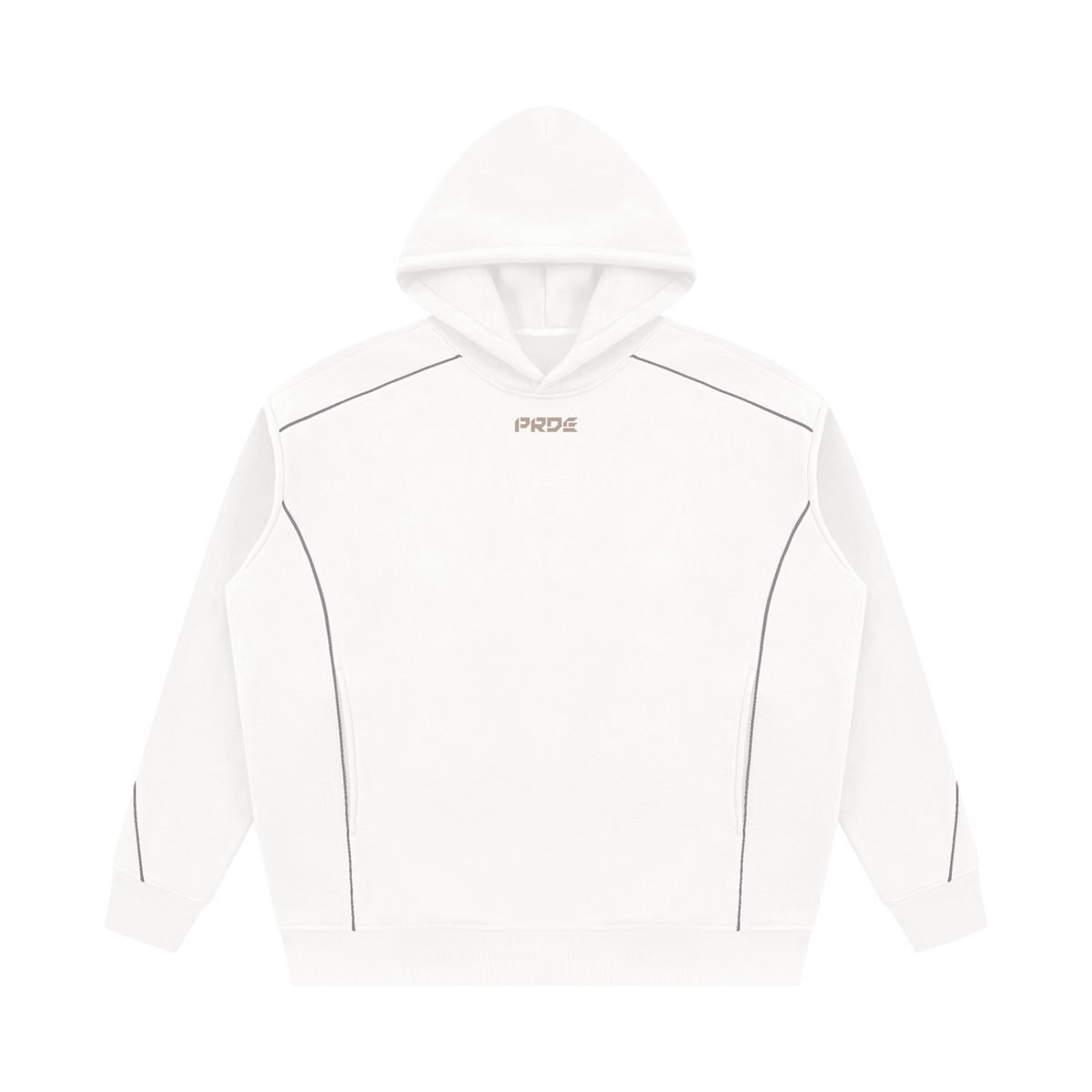 Unisex Oversized Piping Fleece Hoodie