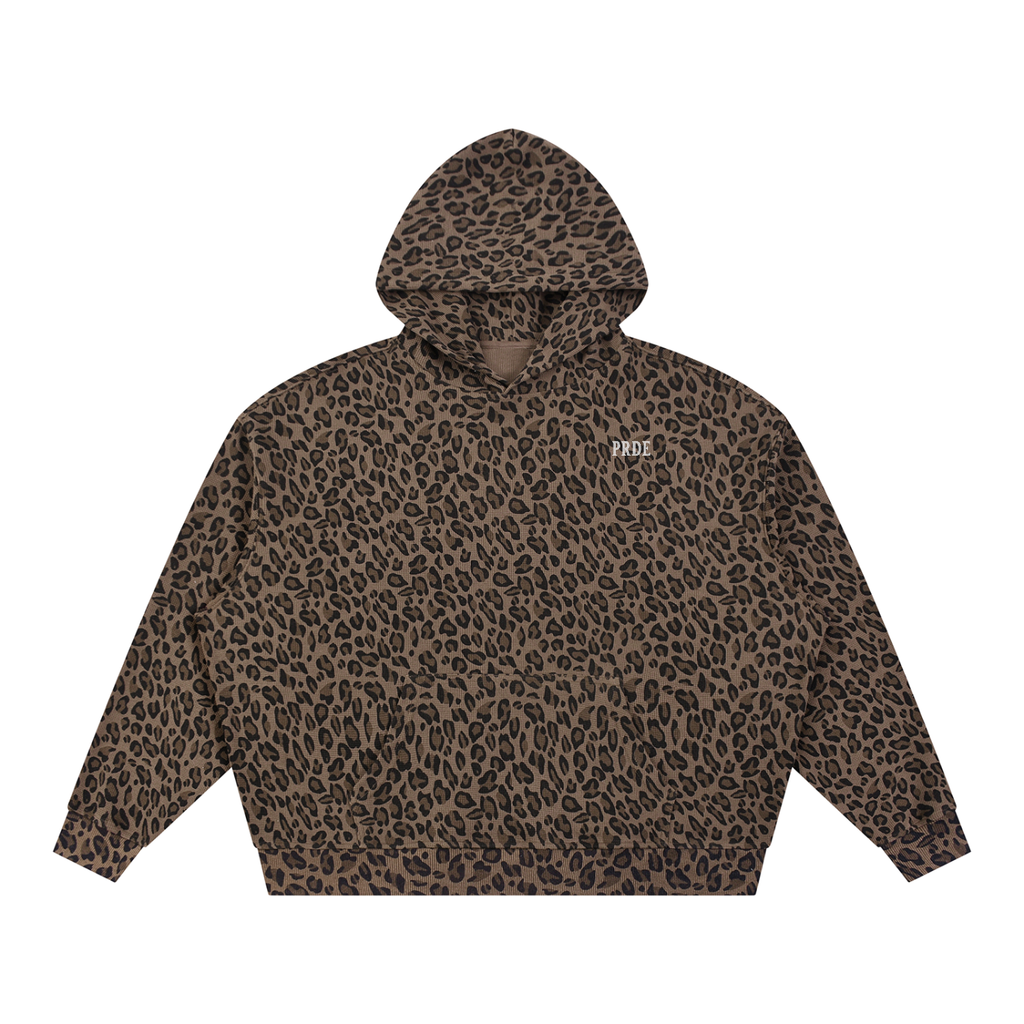 Unisex Boxy Leopard Print Hoodie