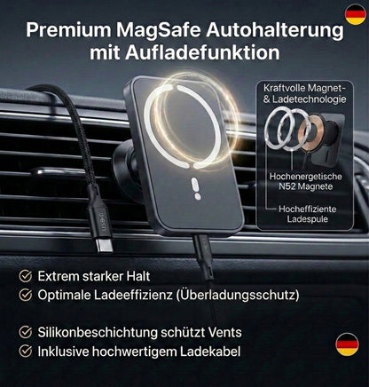 Magnetische IPhone Halterung fürs Auto mit Auflade Funktion