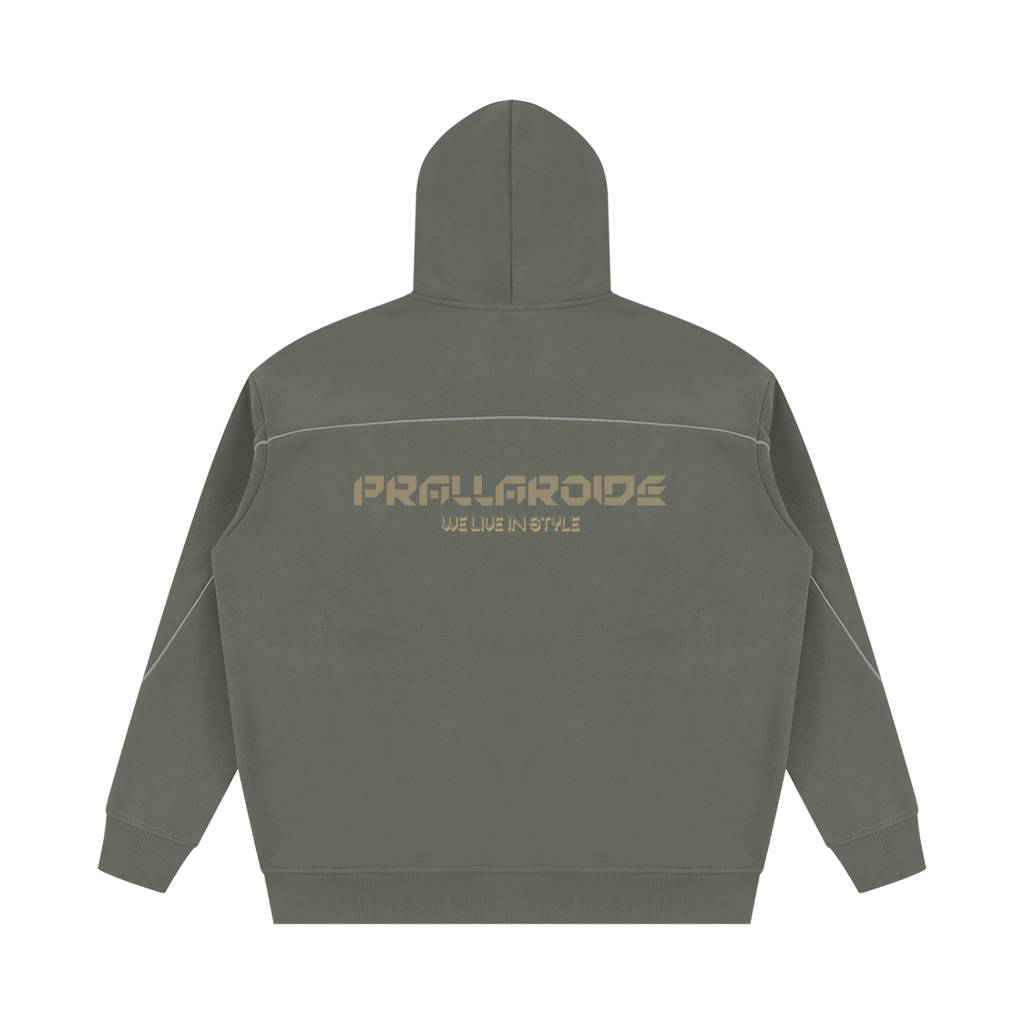 Unisex Oversized Piping Fleece Hoodie
