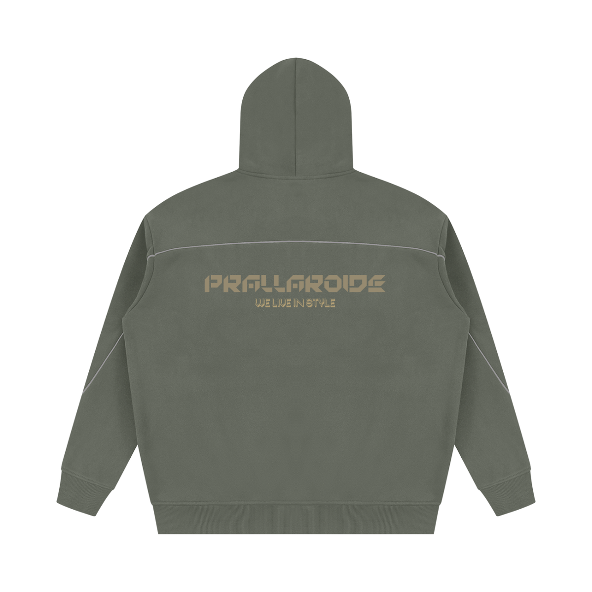 Unisex Oversized Piping Fleece Hoodie