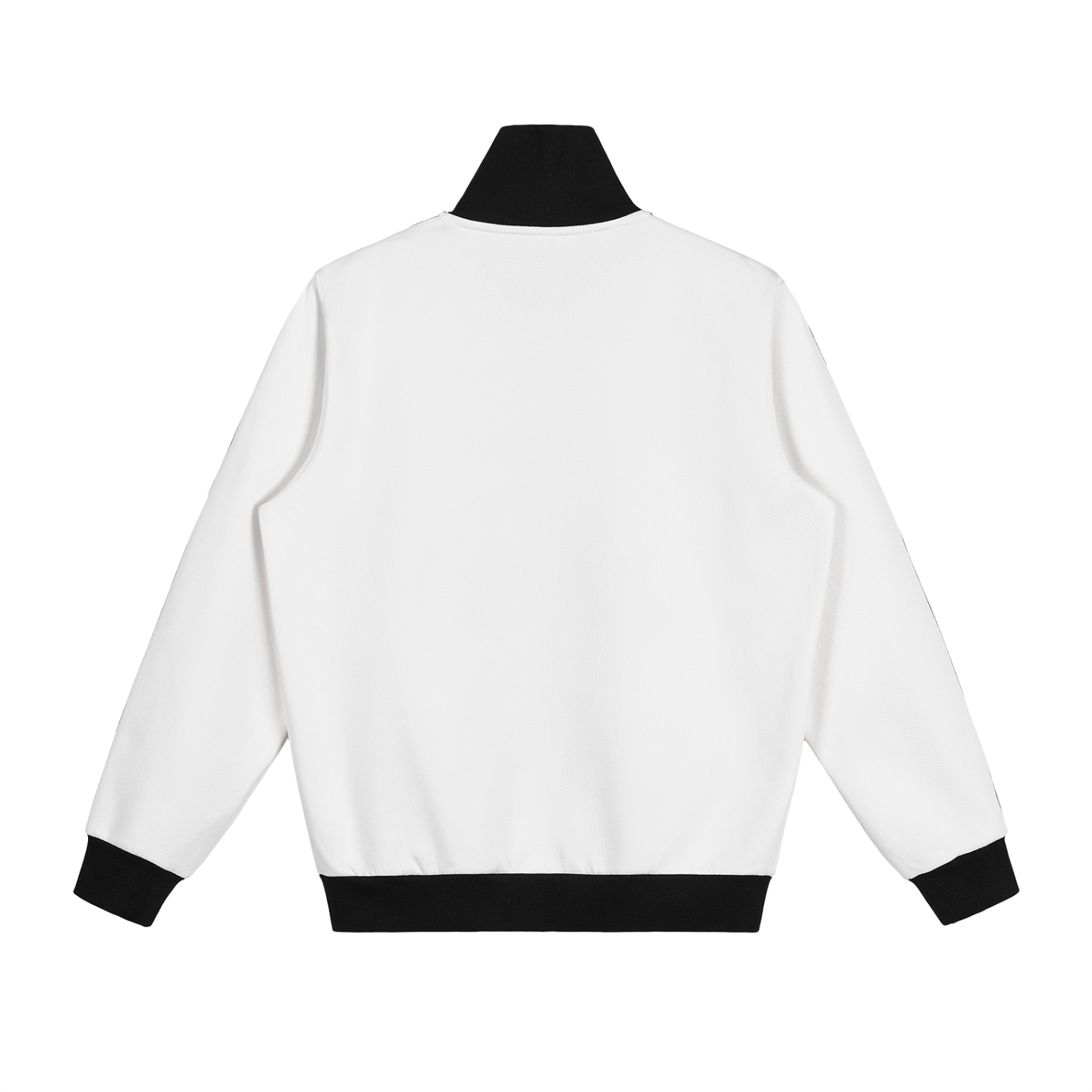 Contrast Side Stripe Fleece Track Jacket Black/White/Red/Green