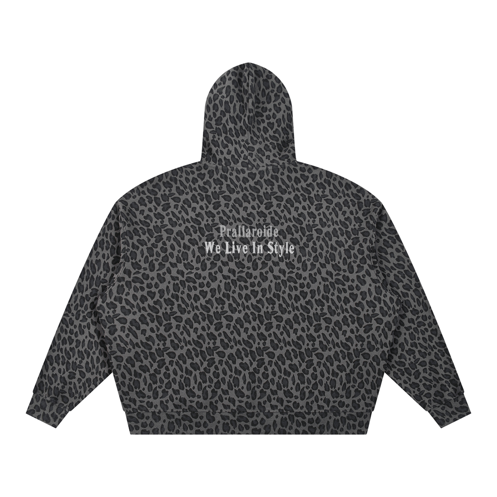 Unisex Boxy Leopard Print Hoodie