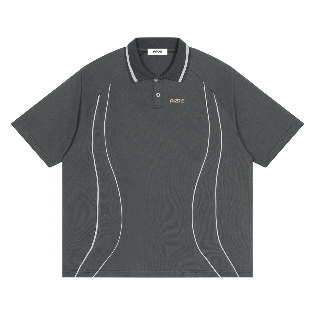 Unisex Raglan Piping Polo Shirt
