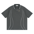 Unisex Raglan Piping Polo Shirt