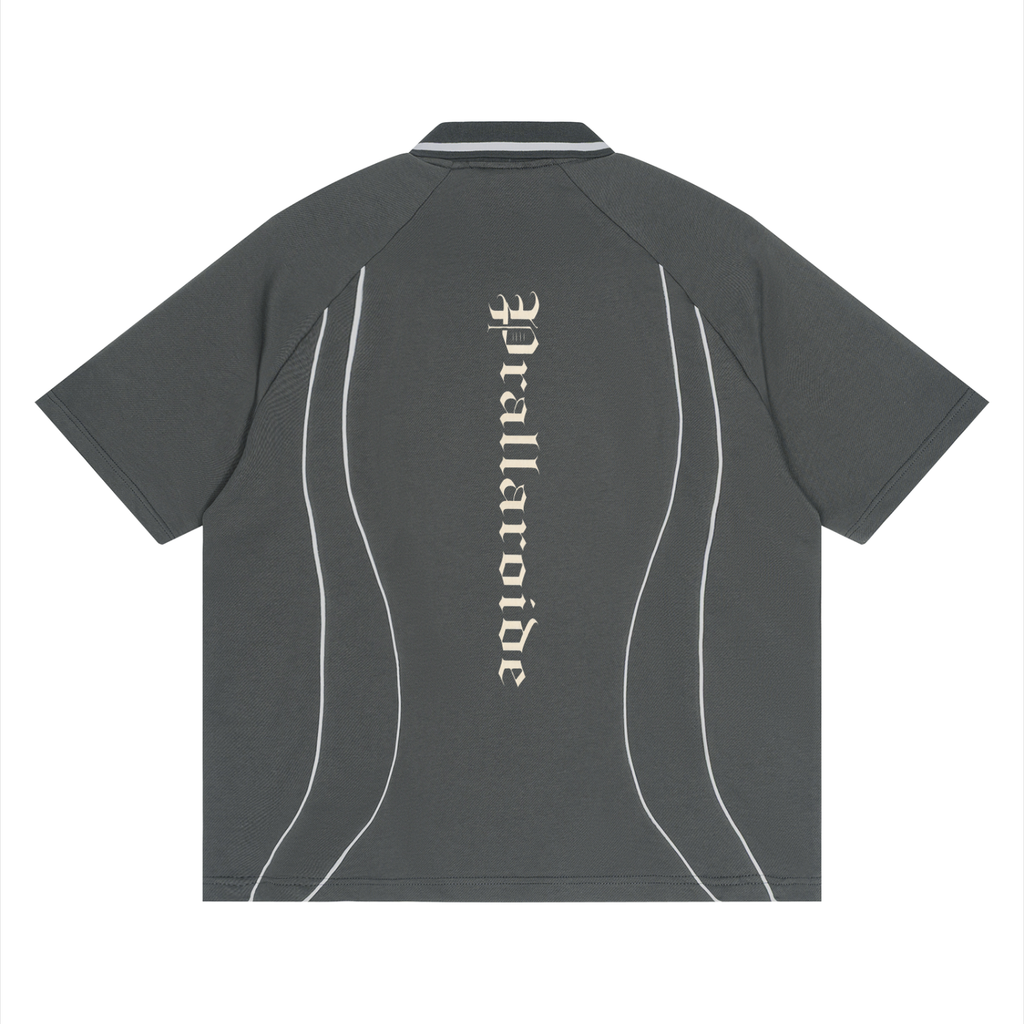Unisex Raglan Piping Polo Shirt