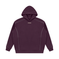 Unisex Oversized Piping Fleece Hoodie