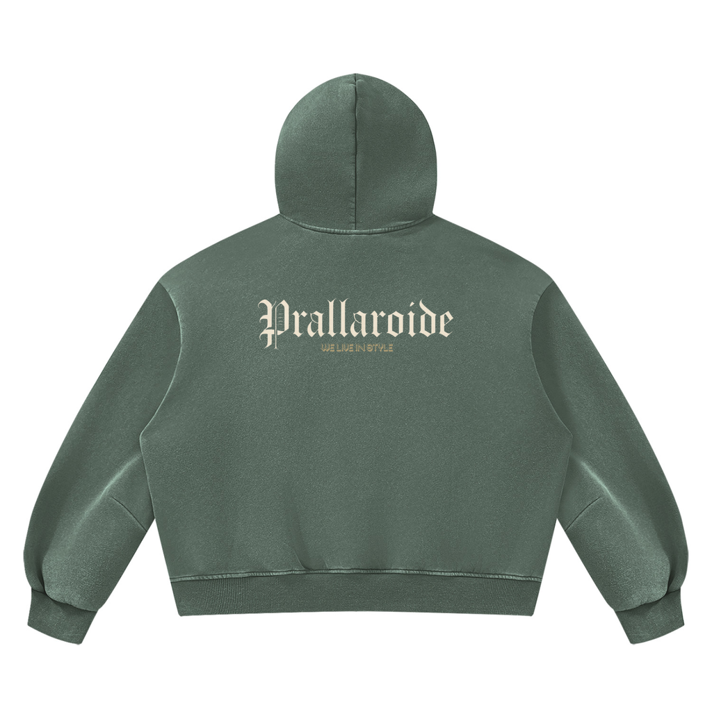 Unisex Vintage Wash Boxy Fleece Hoodie