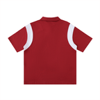 Contrast Panel Cotton Polo Shirt