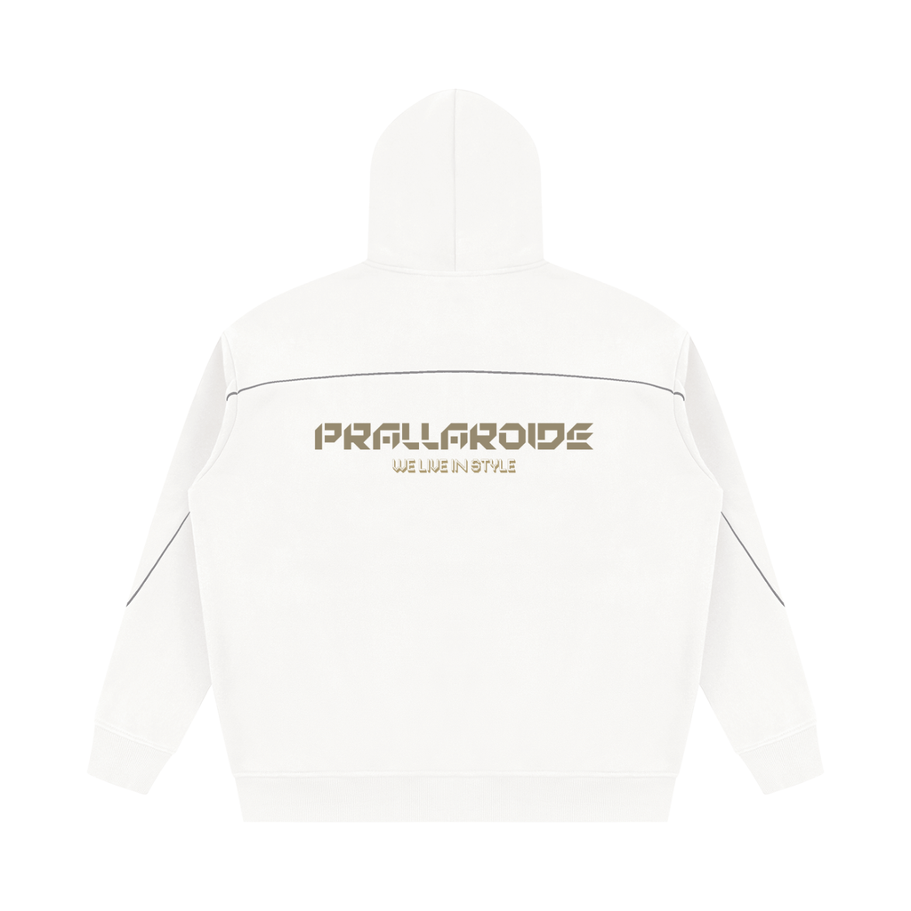 Unisex Oversized Piping Fleece Hoodie
