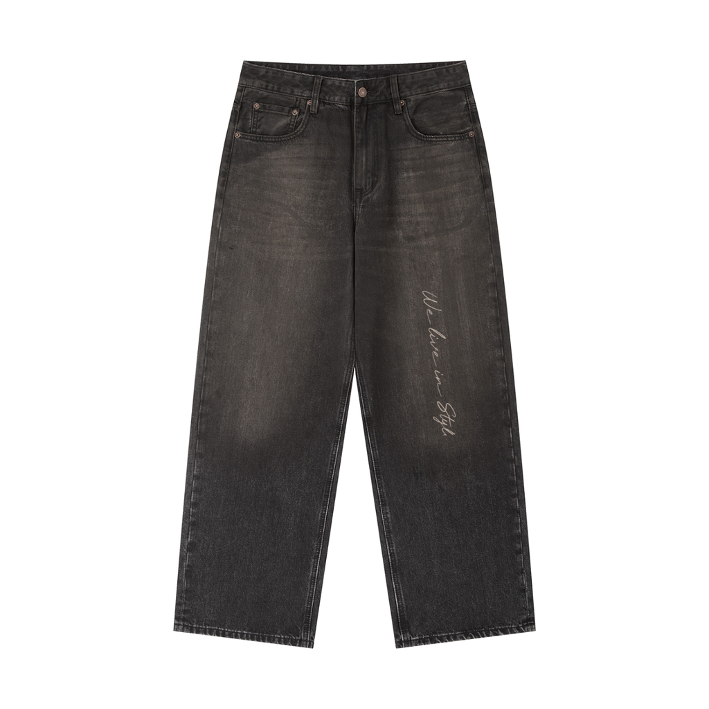 Vintage Wash Heavyweight Denim Jeans
