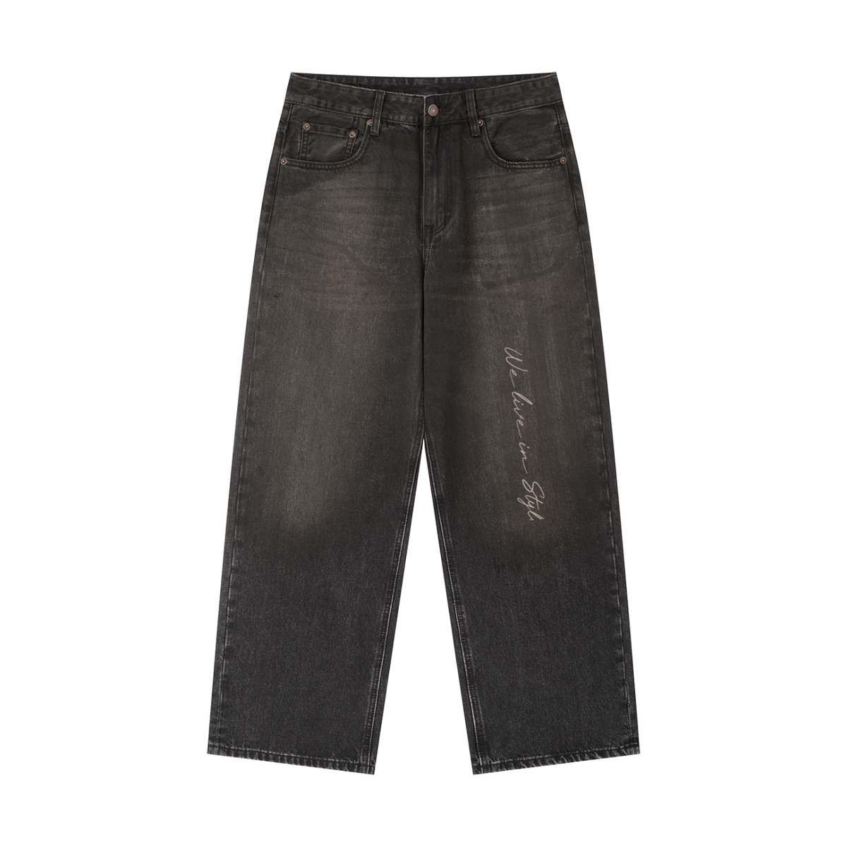 Vintage Wash Heavyweight Denim Jeans