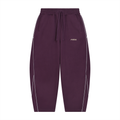 Unisex Piping Fleece Barrel Leg Sweatpants