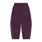 Unisex Piping Fleece Barrel Leg Sweatpants