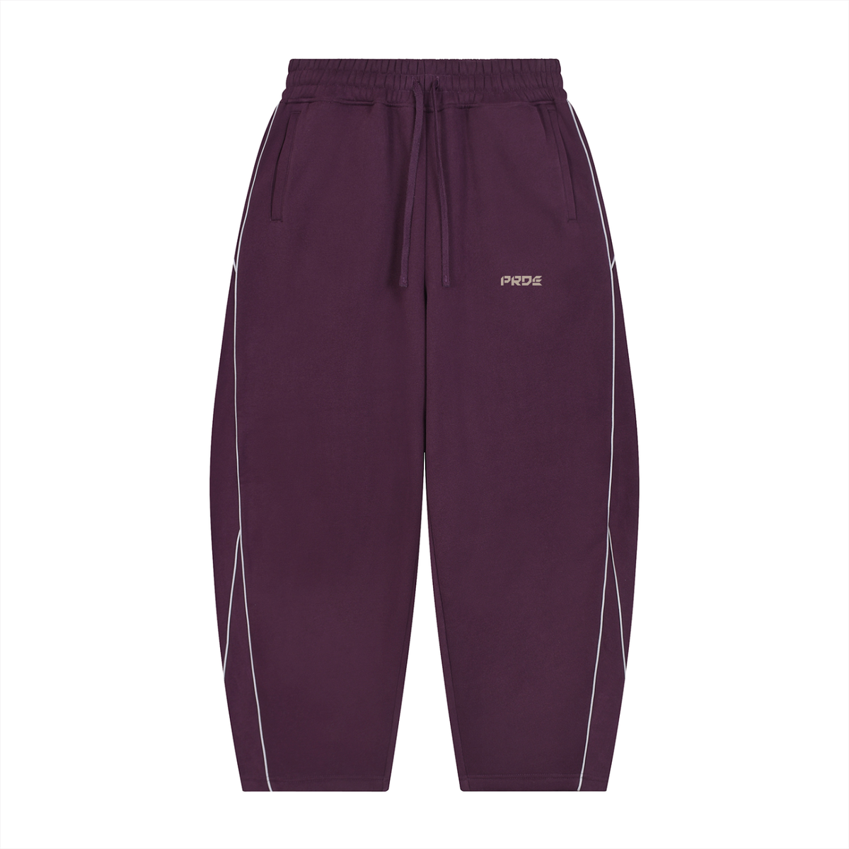 Unisex Piping Fleece Barrel Leg Sweatpants